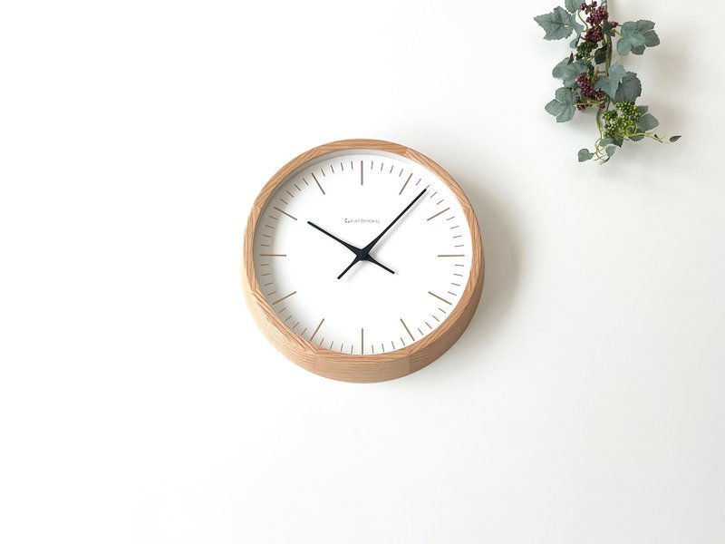 KATOMOKU muku clock 18  橡木 (km-129OA) 挂钟 日本制造 - 时钟/闹钟 - 木头 卡其色