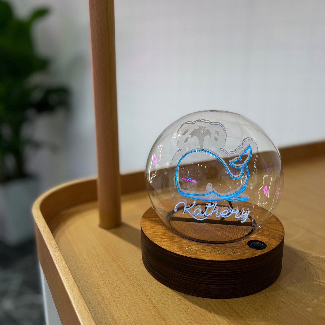 定制化礼物 生日 情人 玻璃球灯 -【宠物灯】情侣头像 照片 霓虹 - 灯具/灯饰 - 玻璃 多色