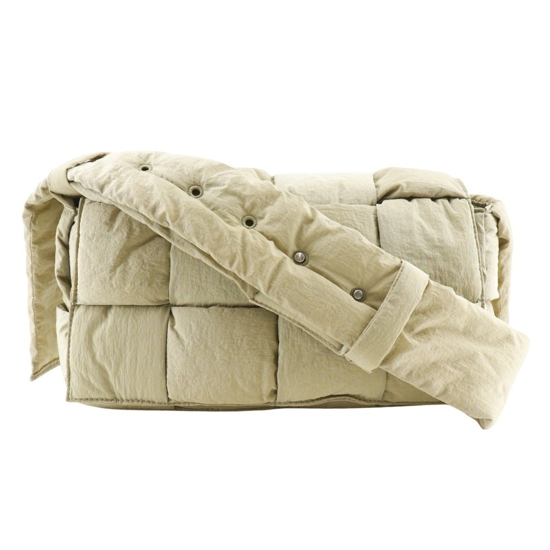 【日本直送】Bottega Veneta 宝缇嘉 Padded Tech Cassette 肩背包 Maxi Intrecciato【二手】 - 侧背包/斜挎包 - 尼龙 卡其色