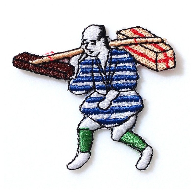 【京东都KYO-TO-TO】洛中洛外图シリーズ_飞脚快递_绣片 - 木工/竹艺/纸艺 - 纸 蓝色