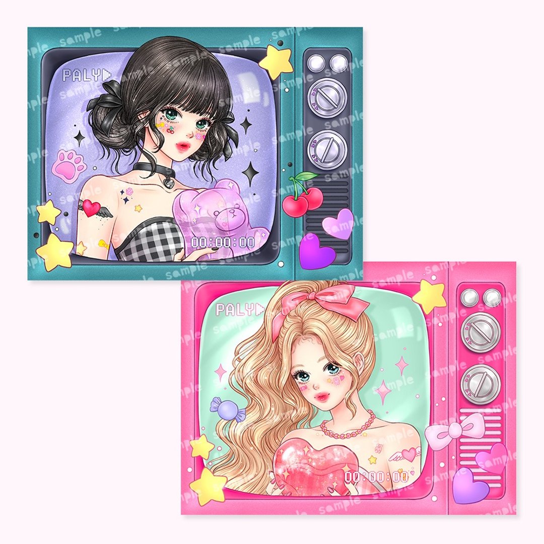 becky&candy 明信片 (两款设计) - 卡片/明信片 - 纸 