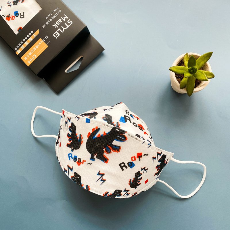STYLEi 四层桥型KF94医疗立体口罩_一盒5入-成人-黑恐龙 - 口罩 - 其他材质 多色