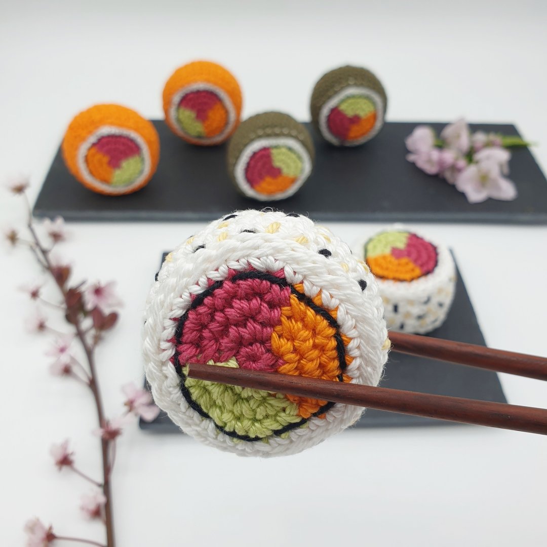 California Roll & Maki Sushi Crochet PATTERN PDF - 手工艺教程/工具书 - 其他材质 