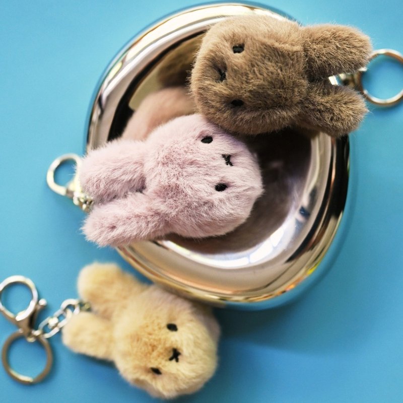 BON TON TOYS Miffy米菲兔环保毛绒钥匙圈-8cm (三色) - 钥匙链/钥匙包 - 聚酯纤维 多色