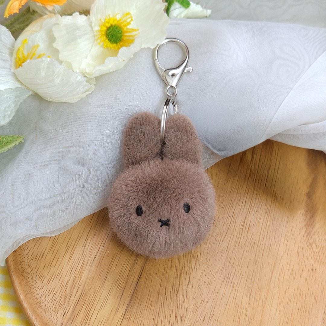 24 出货【JISOO 同款】BON TON TOYS Miffy 米菲兔环保毛绒钥匙圈 - 钥匙链/钥匙包 - 聚酯纤维 多色