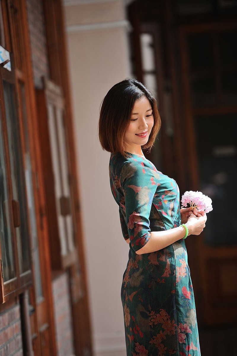 品.祥云纱2018早春新款香云纱连衣裙 幽妍 - 洋装/连衣裙 - 丝．绢 多色