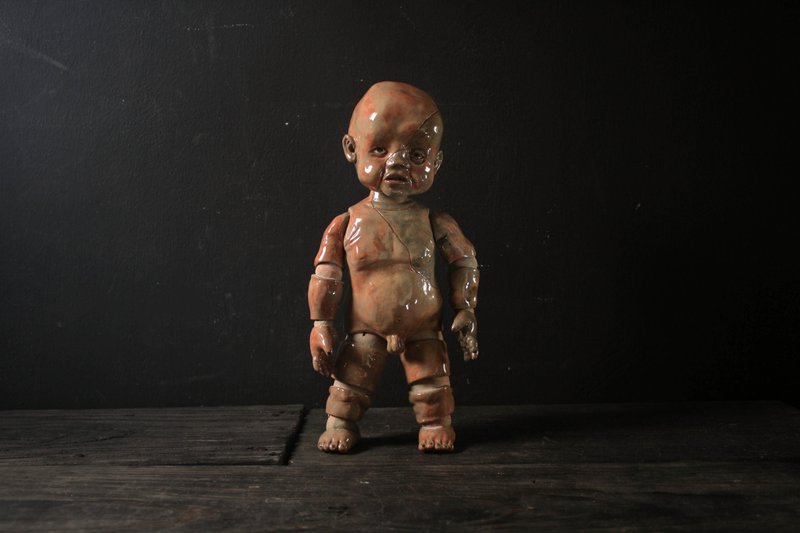 曾被囚禁的缝合婴儿 (陶瓷 关节人偶) - 玩偶/公仔 - 陶 