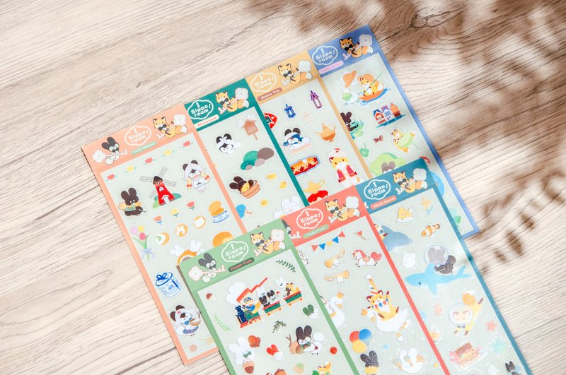 Sippo!联名透明贴纸 - 贴纸 - 塑料 多色