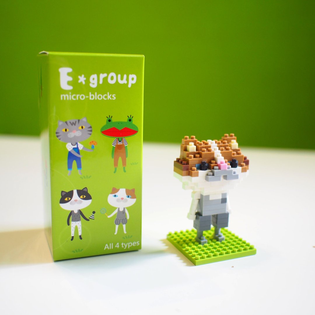 E*group 小积木公仔  AMBER  猫 - 玩偶/公仔 - 塑料 灰色