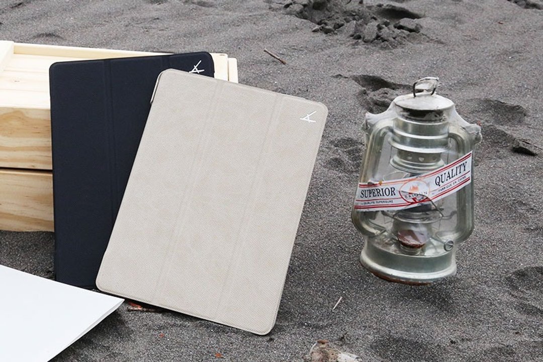 Optima iPad Pro 9.7-inch 2016年轻薄保护壳 针织麻 - 平板/电脑保护壳 - 人造皮革 卡其色
