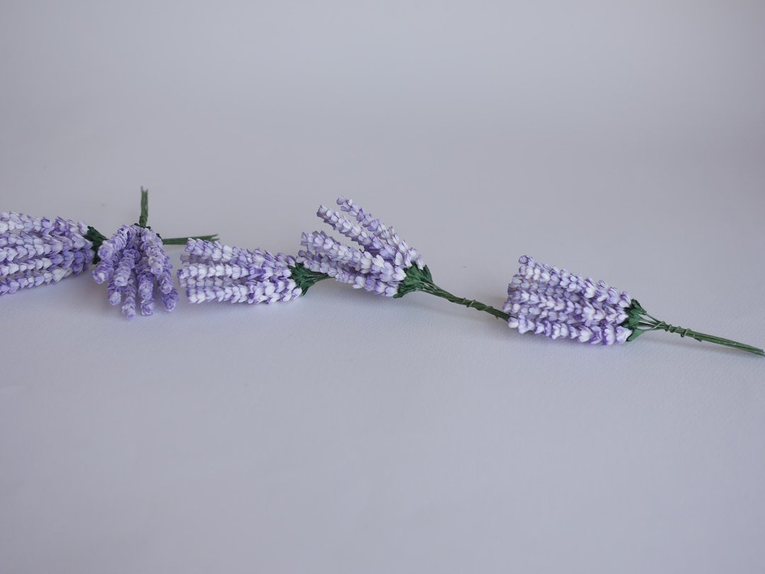 Paper flower, 50 pieces, DIY supplies size 0.5x5 cm. lavenders, purple color. - 其他 - 纸 紫色