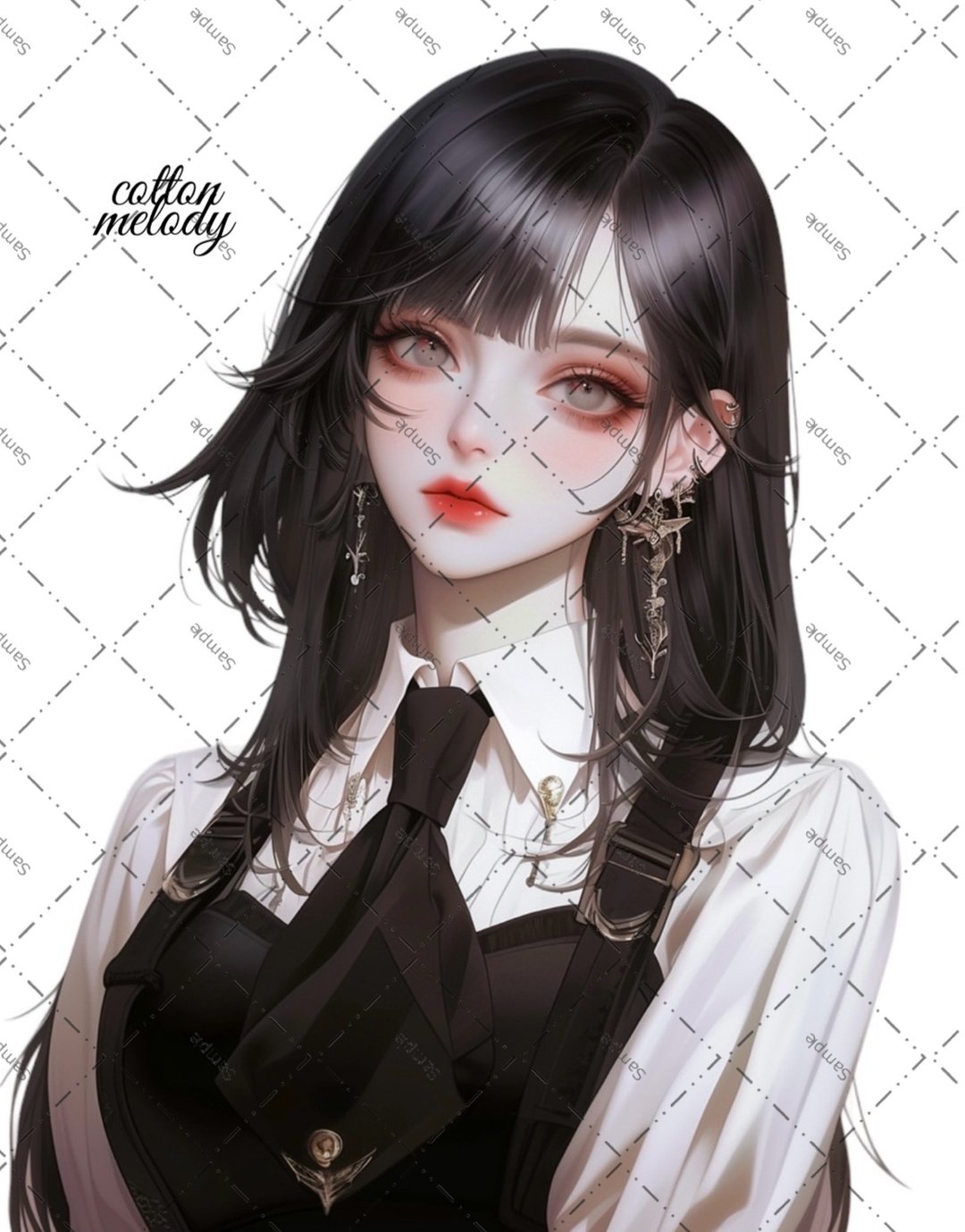 original sticker no.1721 人物贴纸 原创贴纸 女孩贴纸 原创人物贴纸 - 贴纸 - 纸 