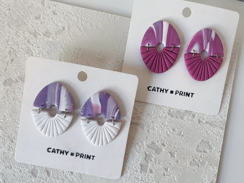 Tide & Fold - 耳环/耳夹 - 其他材质 