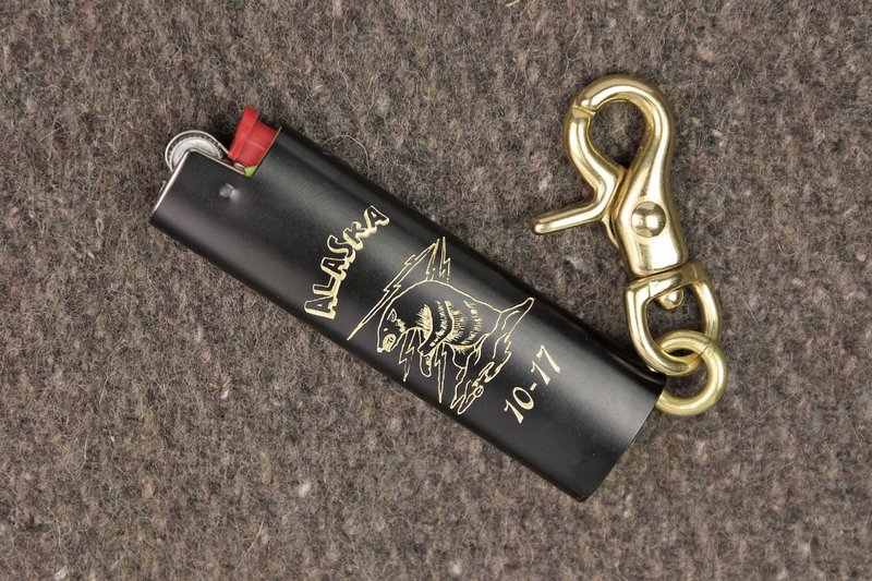 【METALIZE】Bic/黄铜打火机套-横须贺阿拉斯加熊 - 钥匙链/钥匙包 - 铜/黄铜 