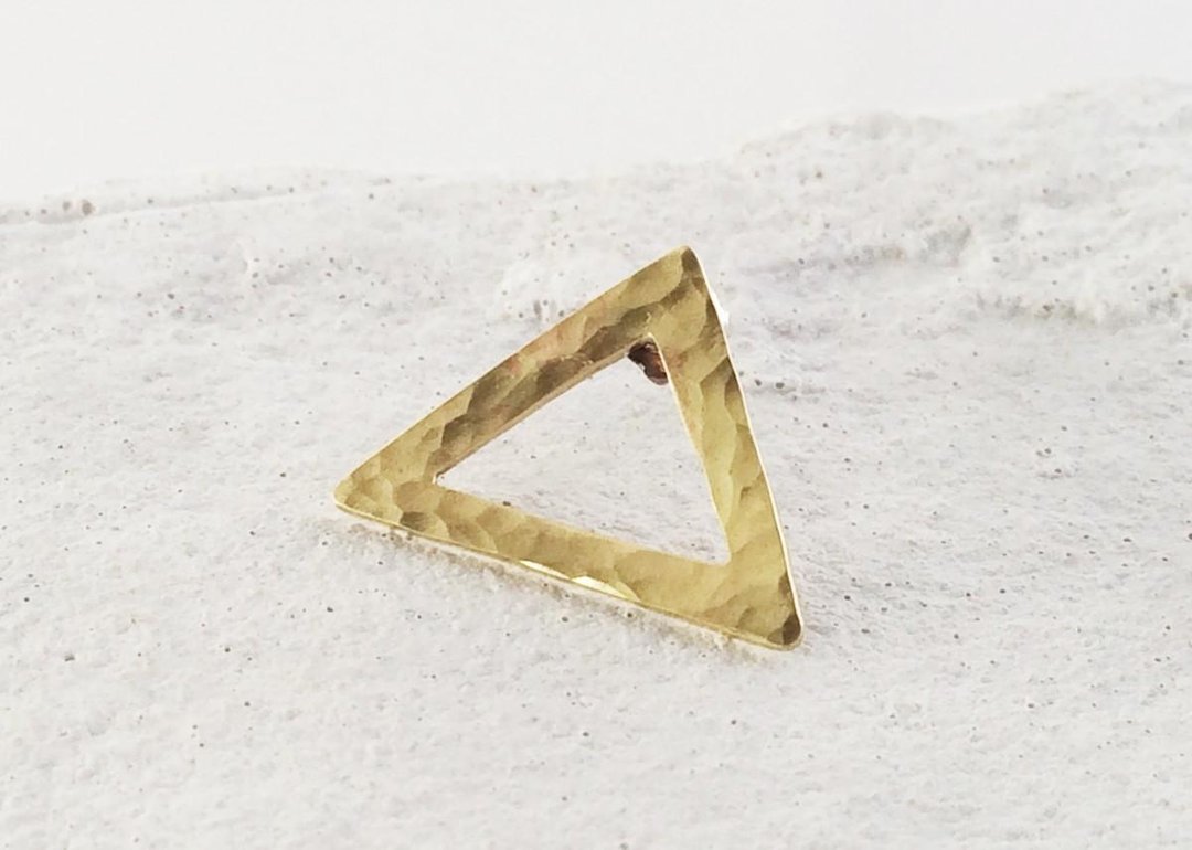 Secret Triangle ◇ Brass Forged Pins - 胸针 - 其他金属 金色