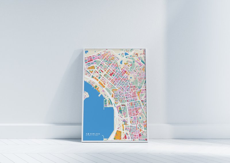 九龙色彩格网 — 地图艺术海报 - 海报/装饰画/版画 - 纸 