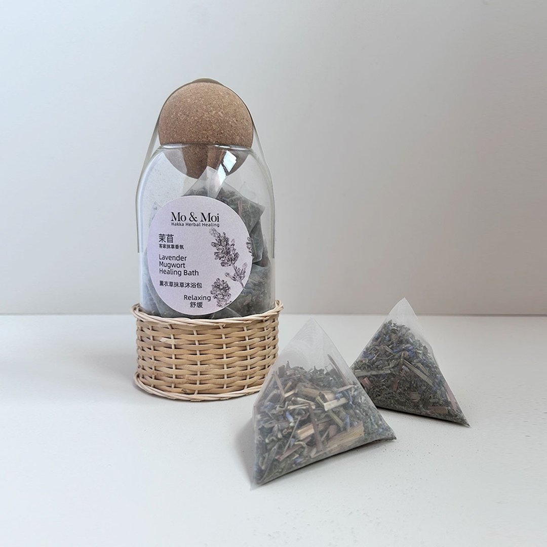 茉苜 Mo & Moi 薰衣草 抹草 沐浴包  手工藤编瓶 8入 - 香薰/精油/线香 - 植物．花 紫色
