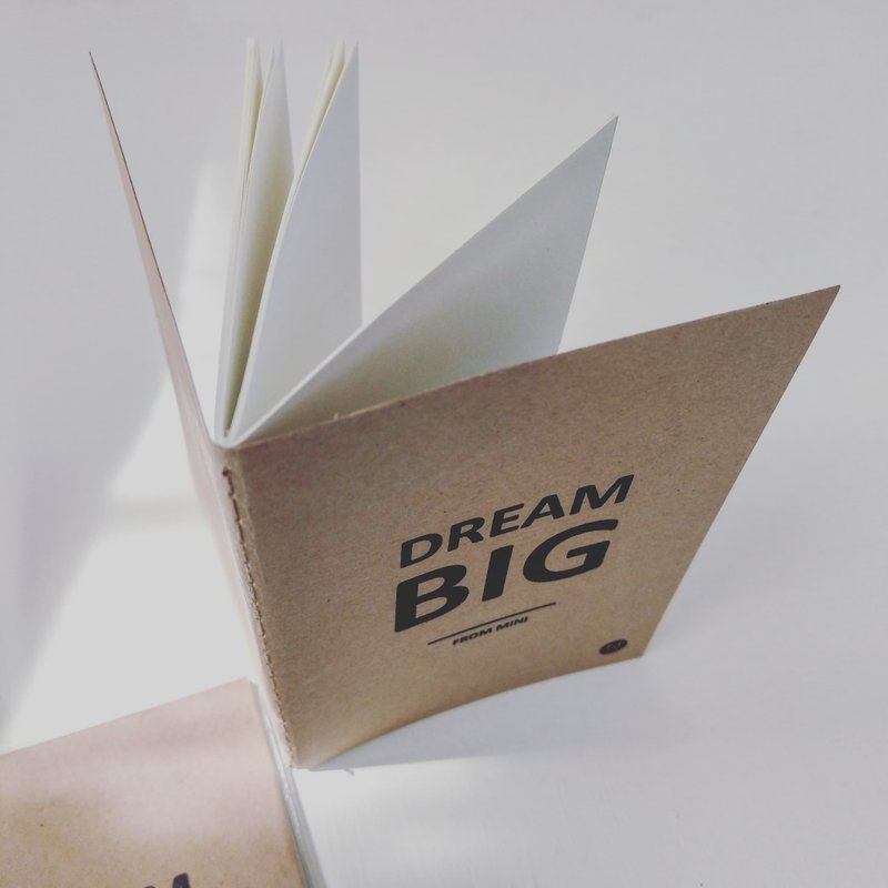 Dream Big 梦想无限大 点子随记册 / 随身空白小笔记本 / memo - 笔记本/手帐 - 纸 卡其色