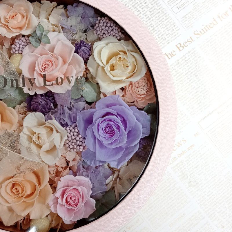 漫森态 花礼盒 不凋花 干燥花 - 干燥花/捧花 - 植物．花 粉红色