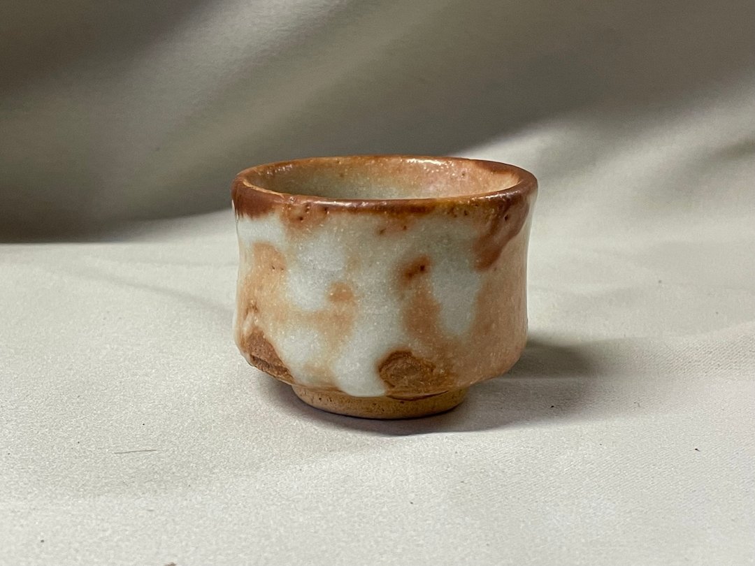 6 志野 ぐい呑 (6cm) - 酒杯/酒器 - 陶 白色