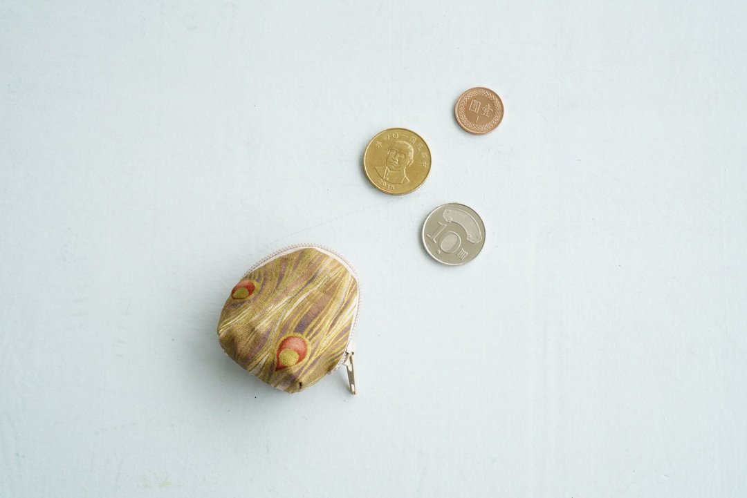 热门礼物 鸟蛋零钱包  黄海丝梦 可放15个十元硬币 可挑花布订制 - 零钱包 - 棉 卡其色