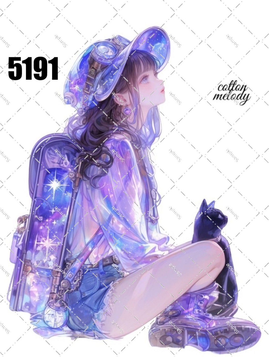 original sticker no.5191 人物贴纸 原创贴纸 原创人物贴纸 装饰贴纸 cotton melody - 贴纸 - 纸 