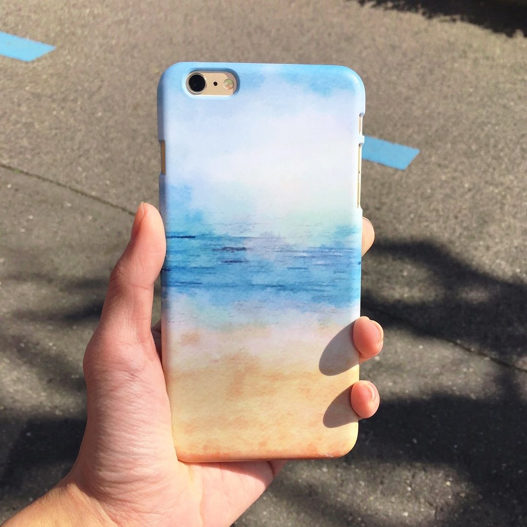 春暖海-硬壳 (iPhone.Samsung, HTC, Sony.华硕手机壳) - 手机壳/手机套 - 塑料 蓝色