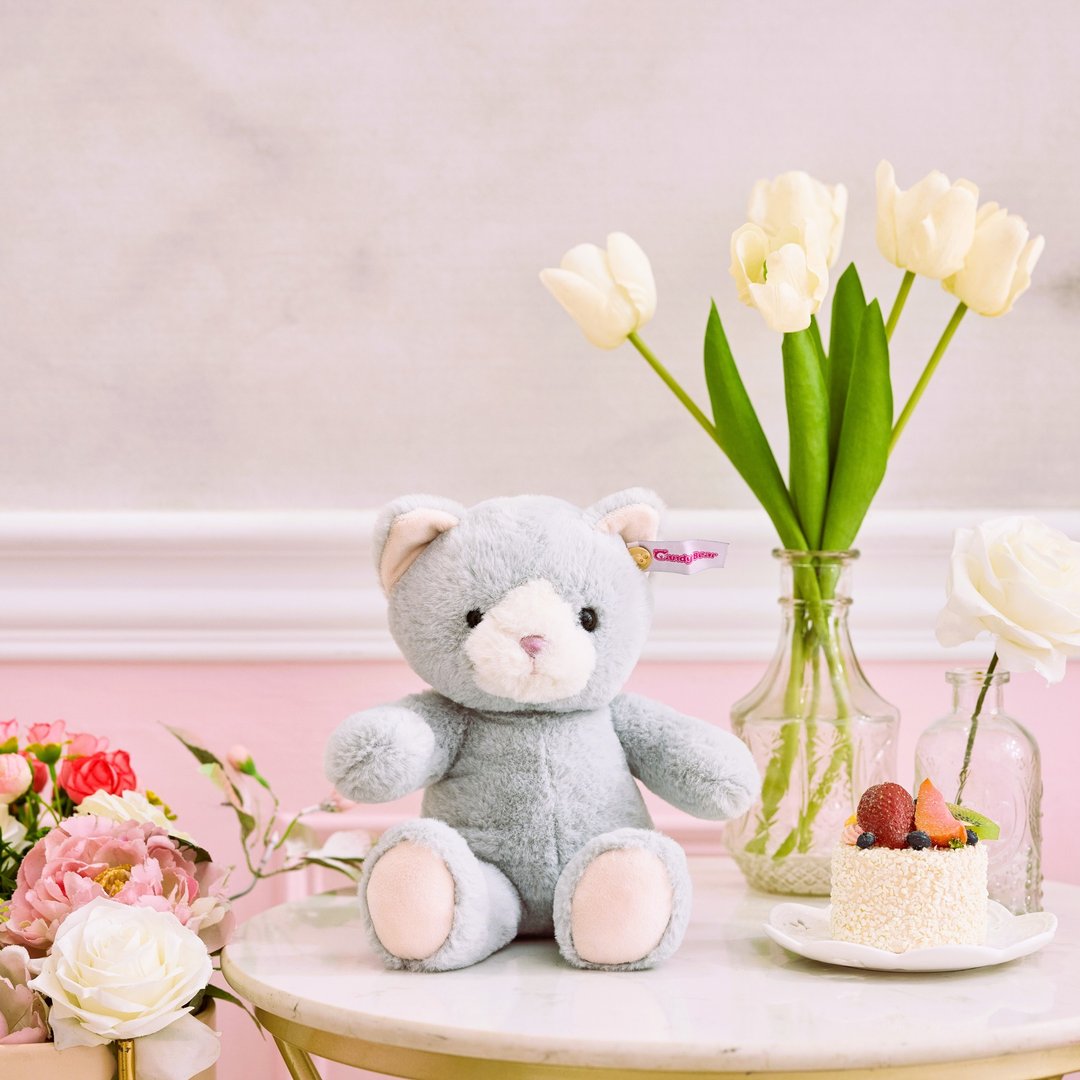 CANDY BEAR 不长胡子的小灰猫 32cm - 玩偶/公仔 - 聚酯纤维 灰色