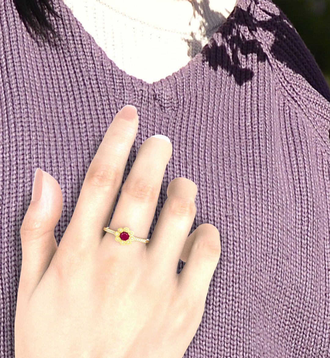 Red Ruby Gemstone ring - 戒指 - 宝石 