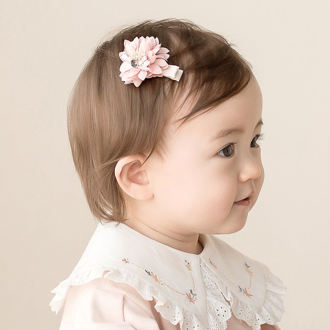 Happy Prince 韩国制 Adela花朵女婴儿童发夹 - 婴儿饰品 - 棉 粉红色