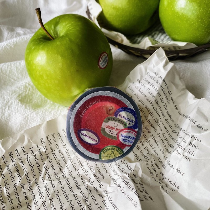 Fruit Labels - 亮面 PET 纸胶带 - 纸胶带 - 塑料 多色