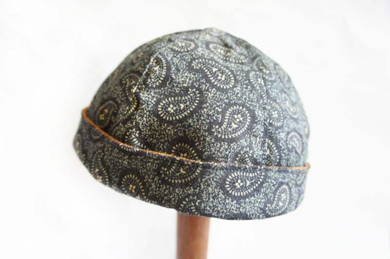 牛仔变形虫X卡其色 手工双面水兵帽 - 帽子 - 棉．麻 咖啡色