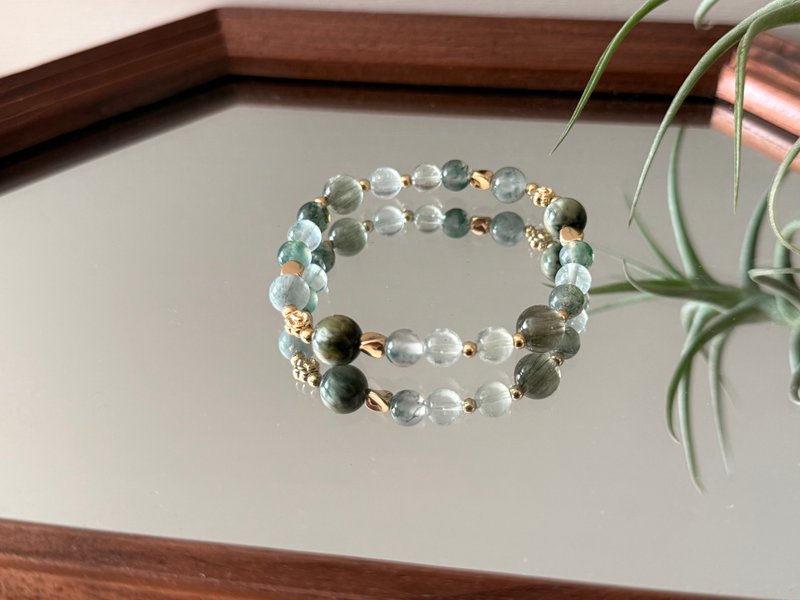 青岚之森/ 14K金天然水晶能量手链/ 定制礼物 - 手链/手环 - 水晶 