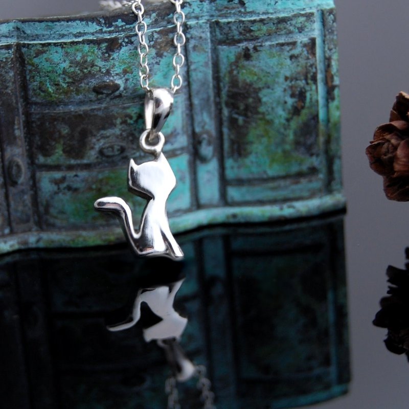 逗逗猫(银项链) - 项链 - 纯银 