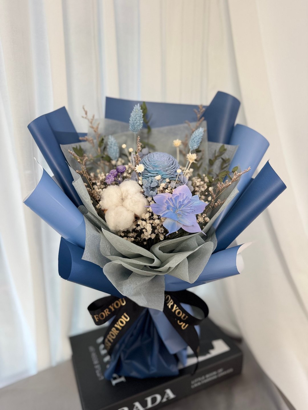 干燥花束 蓝紫花束 永生花花束 毕业花束 - 干燥花/捧花 - 植物．花 