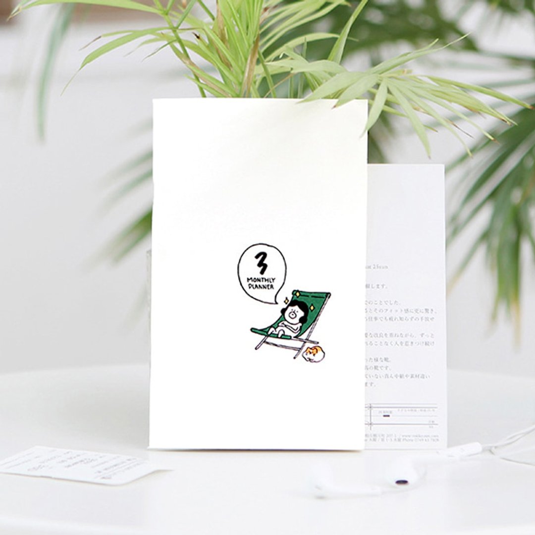 Hello DunDun 啰•登登系列  3个月计划本 A type  01.摇椅登登 - 笔记本/手帐 - 纸 
