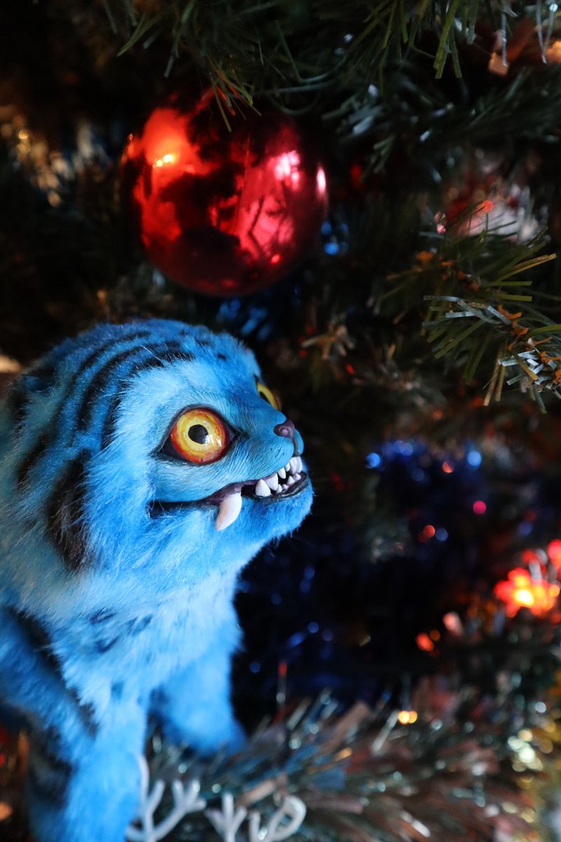 动漫老虎 奇幻生物 怪物 可摆姿态 艺术公仔 - 玩偶/公仔 - 其他人造纤维 蓝色