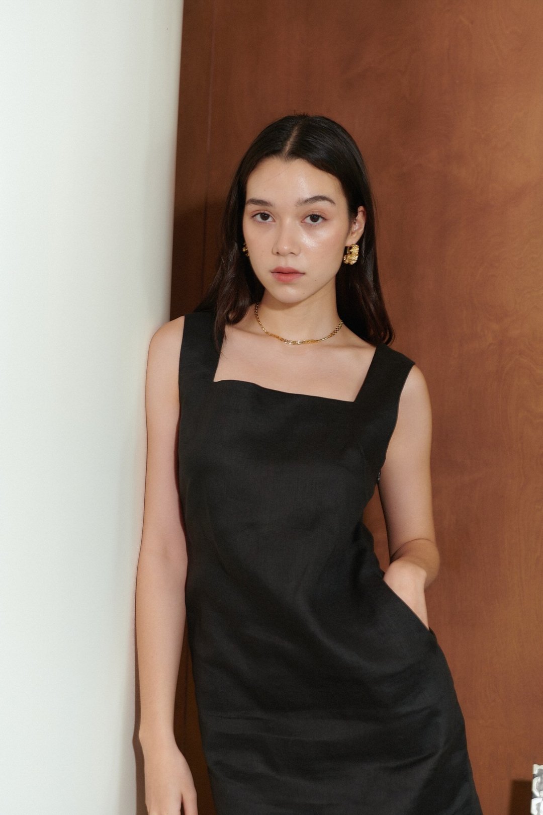 Bayday | DAKOTA DRESS | Charcoal - 洋装/连衣裙 - 亚麻 