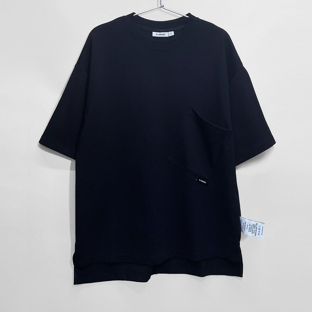 6:25am Pocket Tee - 黑色 - 中性连帽卫衣/T 恤 - 棉．麻 黑色