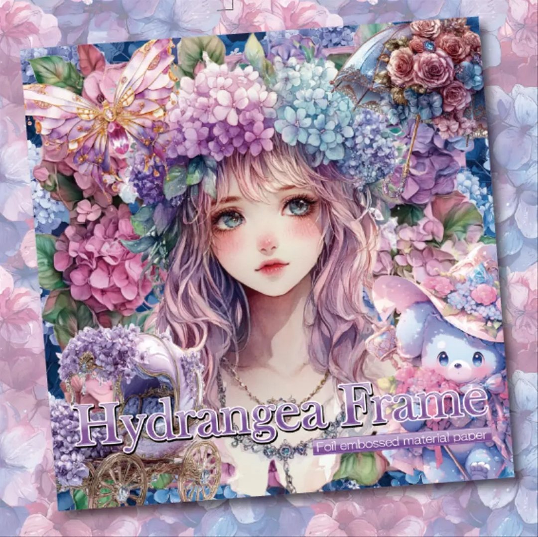 Hydrangea Frame 玫瑰与绣球花的幻想曲 - 其他 - 纸 紫色
