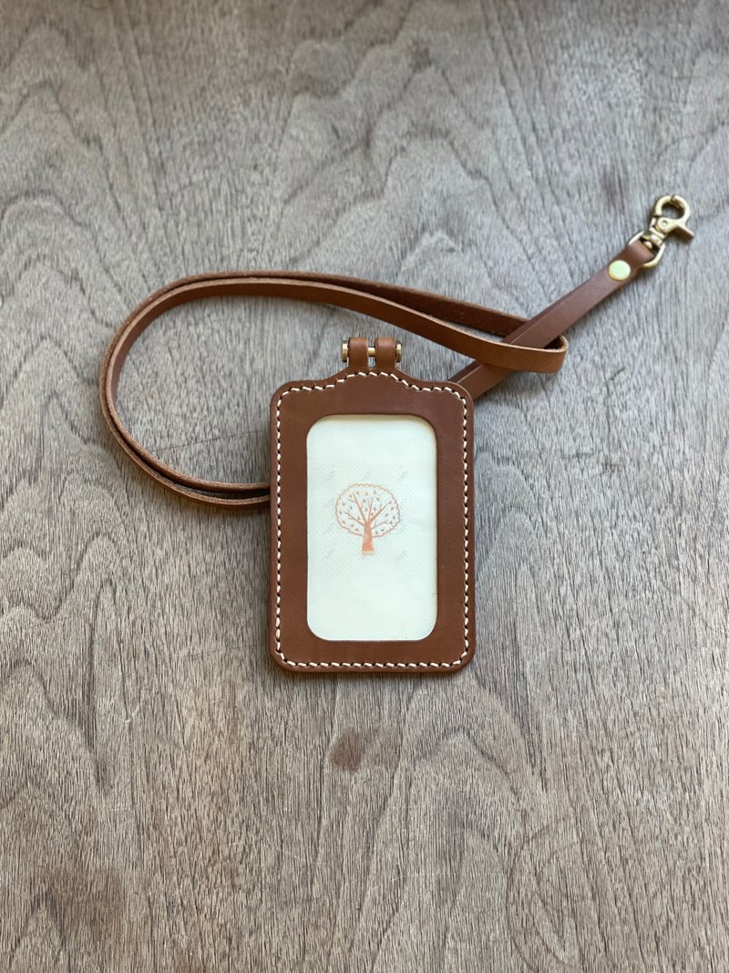 【手作革物】高质感手缝证件套(咖啡) - 证件套/卡套 - 真皮 咖啡色