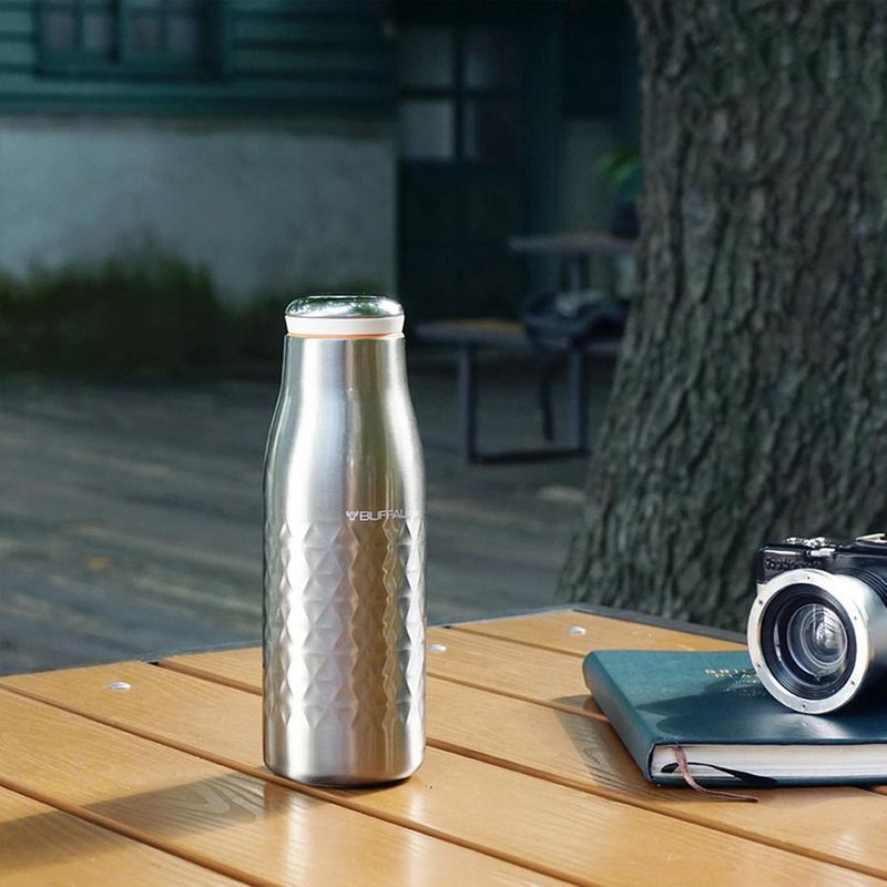 【Buffalo 牛头牌】 城市晶钻随手瓶-360cc/500 - 保温瓶/保温杯 - 不锈钢 银色