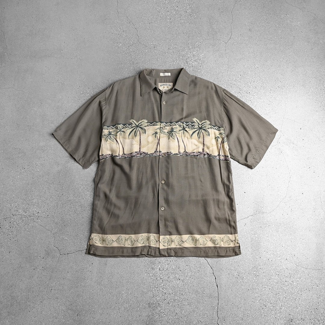 Aloha Shirts 夏威夷衫 / Vintage 古着 - 男装衬衫 - 棉 卡其色