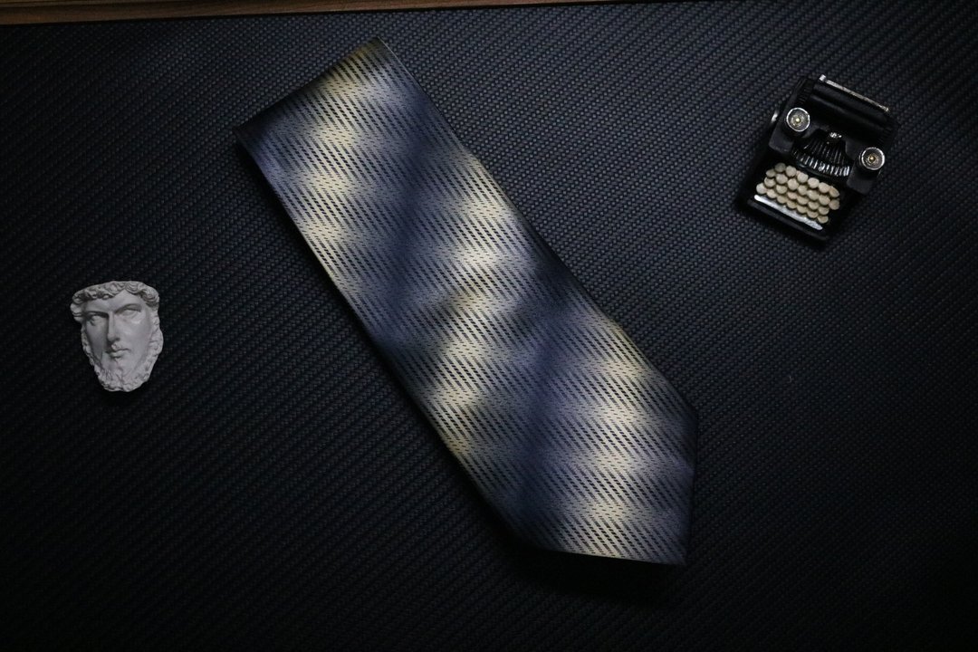 棕色格纹真丝领带职业绅士标准necktie - 领带/领带夹 - 丝．绢 咖啡色