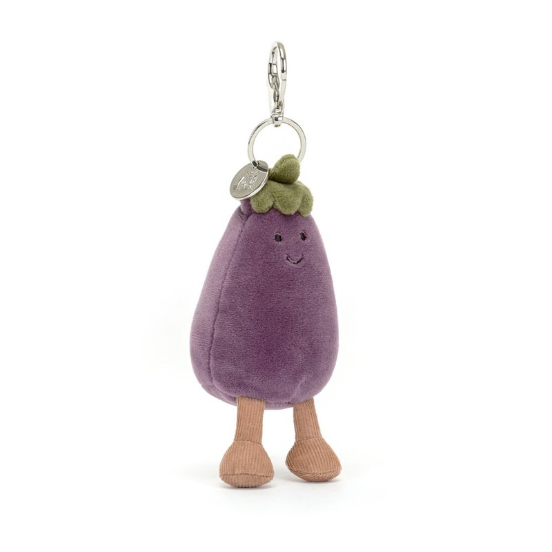 钥匙圈/吊饰 Vivacious Vegetable Aubergine Bag Charm 迷人茄子 - 吊饰 - 聚酯纤维 紫色