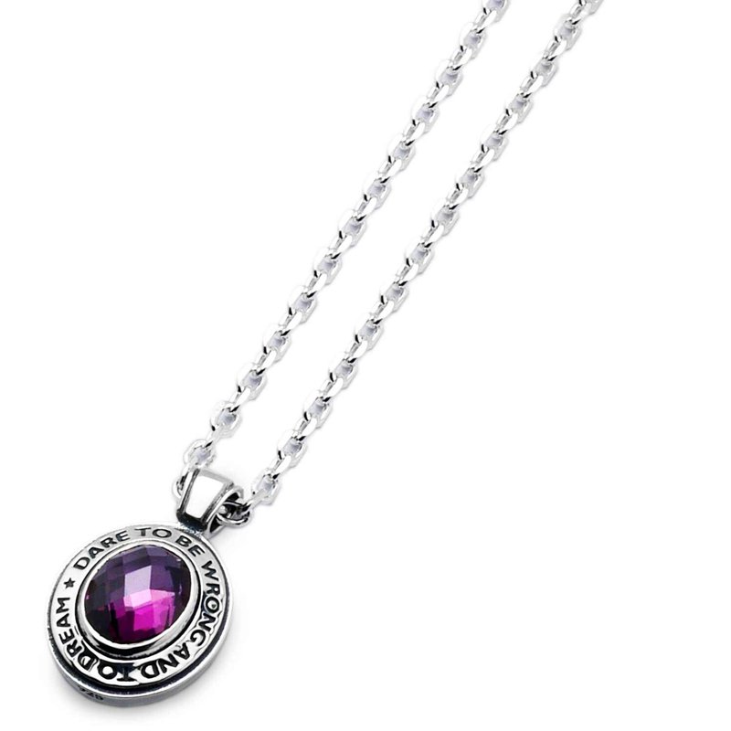 925 silver necklace men,purple stone,present for him,made in japan,fc217 - 项链 - 纯银 银色