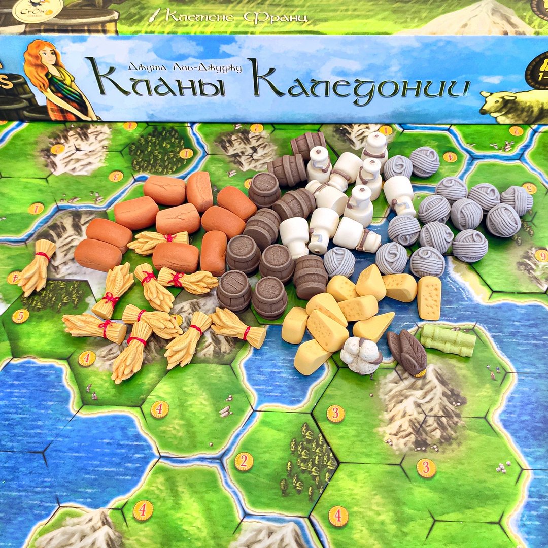 与 Clans of Caledonia 棋盘游戏兼容的豪华资源代币。 - 桌游/玩具 - 其他材质 