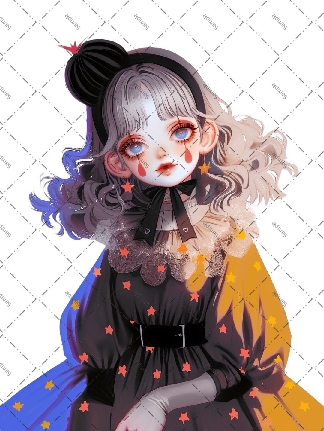 original sticker no.2108 人物贴纸 原创贴纸 原创人物贴纸 装饰贴纸 cotton melody - 贴纸 - 纸 