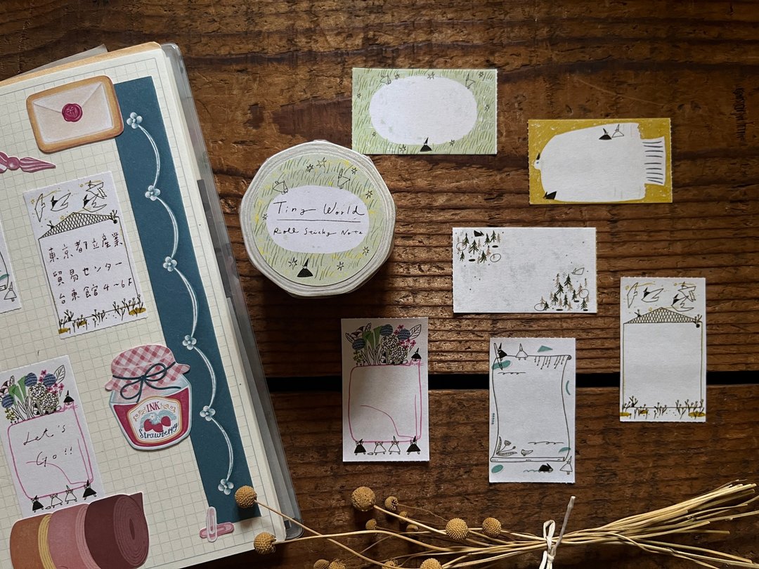小小世界Tiny World - 付笺留言贴 Roll sticky note - 纸胶带 - 纸 
