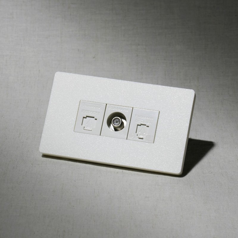 网络/电话/电视一连三个用盖板 国际牌星光改装面板 【原创商品】 - 其他 - 其他材质 白色